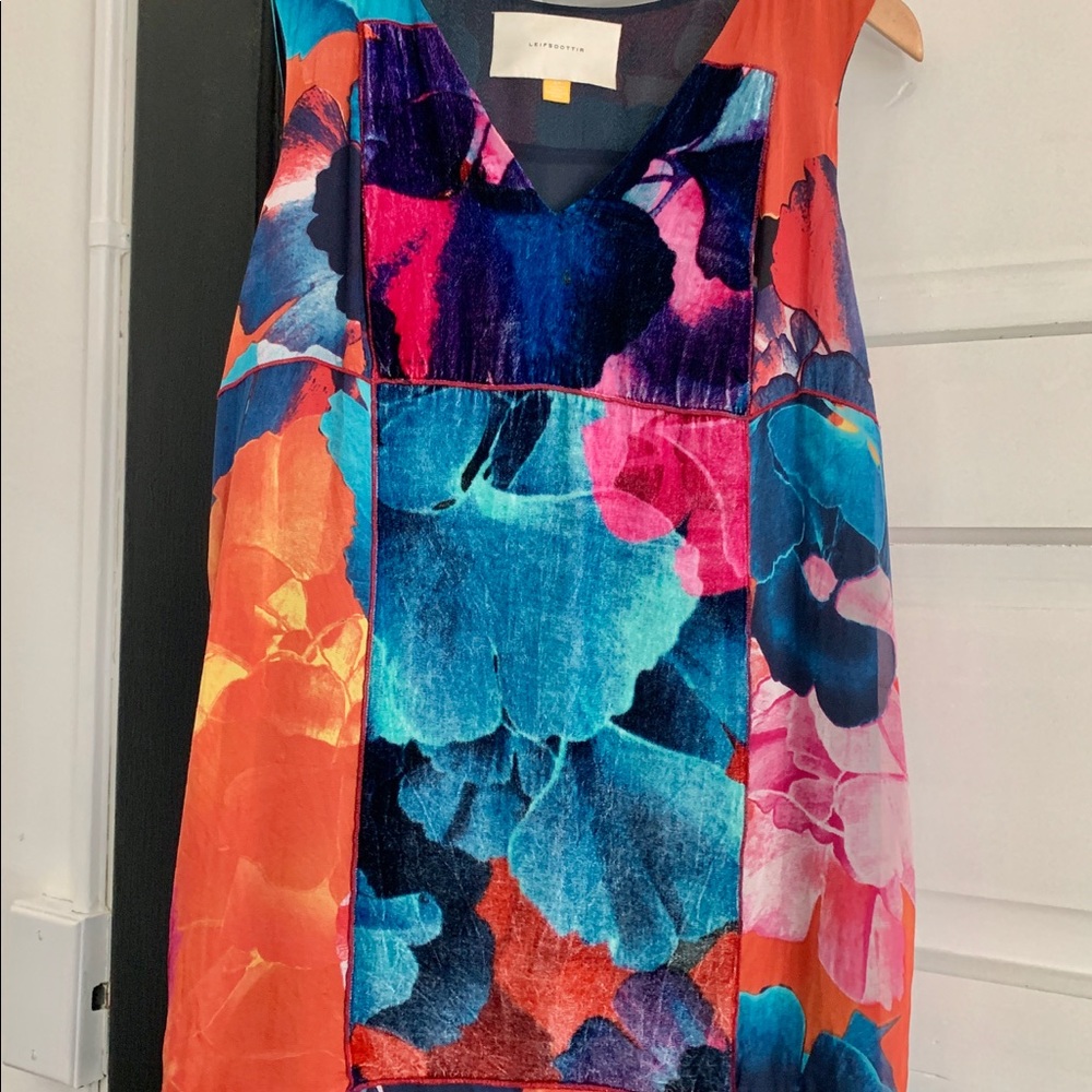 LEIFSDOTTIR for Anthropologie Silk Velvet Dress